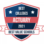 Best Actuary Degree Programs 2021 badge