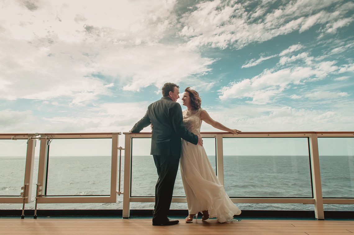 The Seaveys aboard a celebrity cruise.