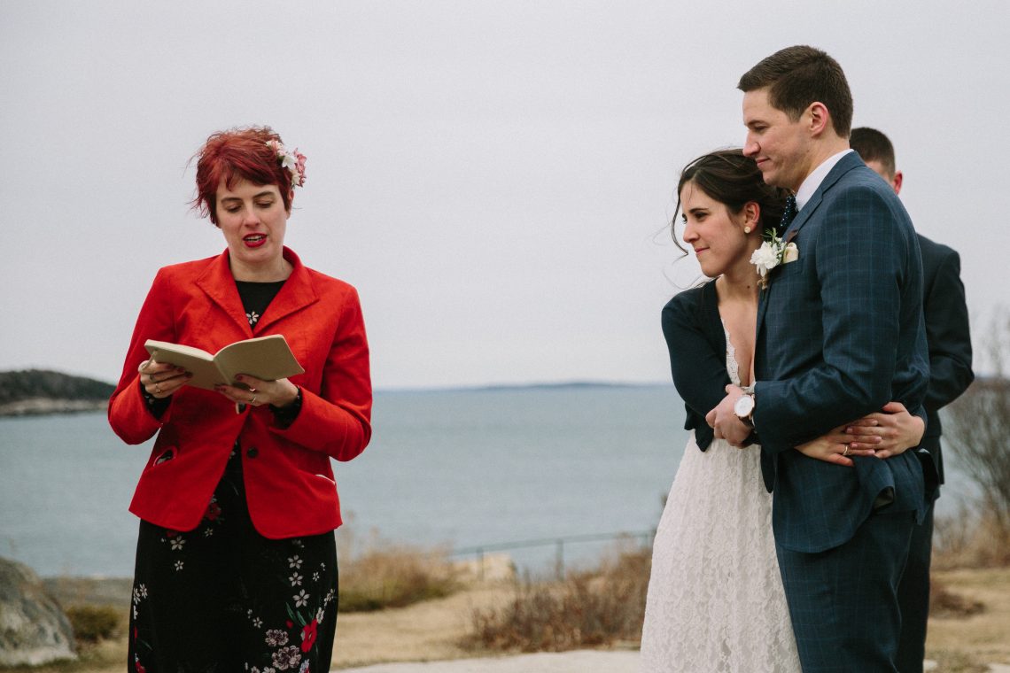 Emily Young reads an e.e. cummings poem a the wedding of Dani LeBlanc '08.