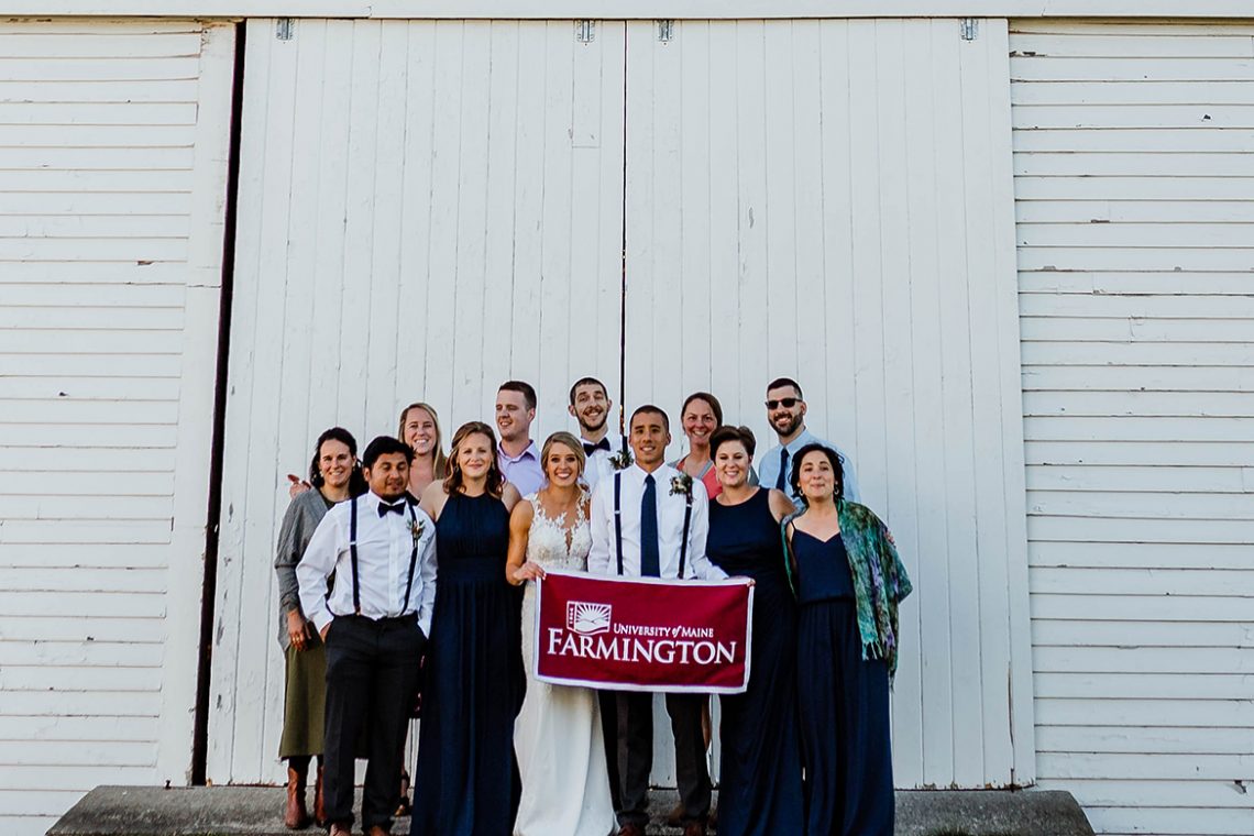 UMF alumni at Kayla and Jordan's wedding