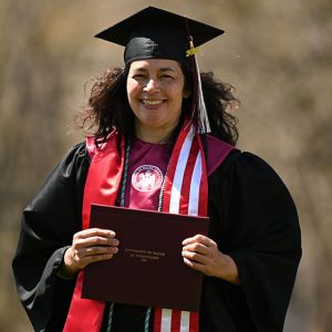 Adult learner graduate at Commencement