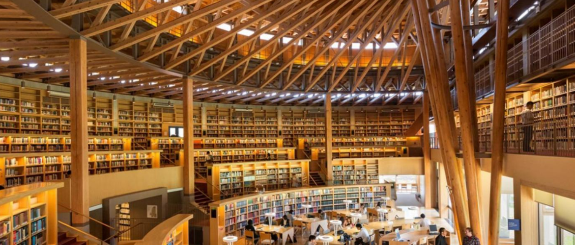 picture of library at Akita International University in Japan