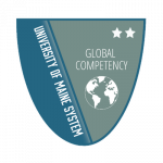 Blue and white crest for Global Competency Micro-Credential level 2