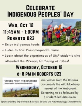 picture of Indigenous People's Day celebration flyer