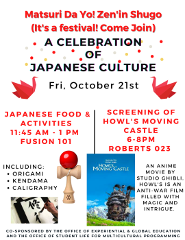 picture of flyer for Japanese Culture Celebration event
