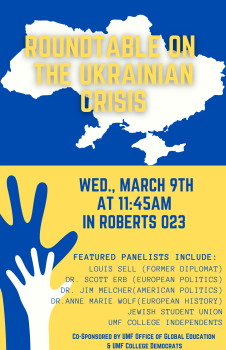 picture of flyer for Ukrainian crisis roundtable event