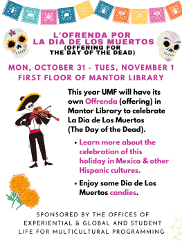 picture of flyer for Day of the Dead cultural informational display
