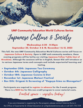 Japanese Culture & Society Series information flyer