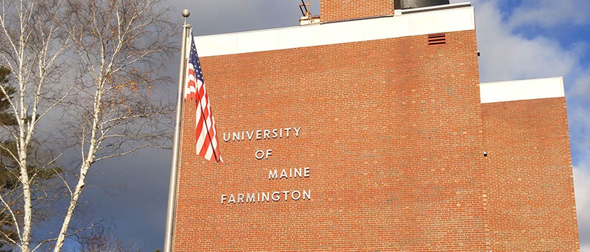 U.S. Flag in front of Roberts Learning Center