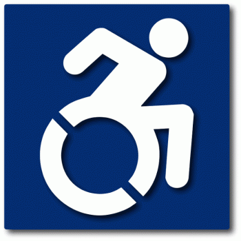 Universal Wheelchair in Motion Symbol