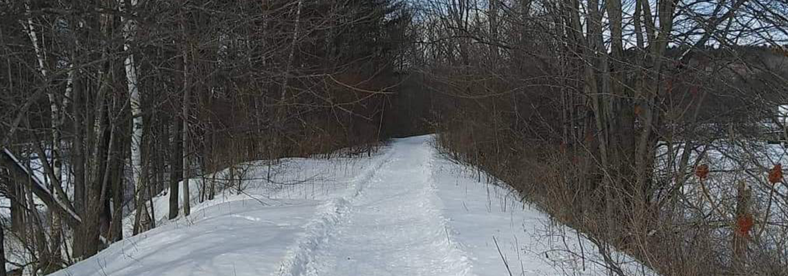 Groomed Trail with Snow