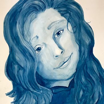 “Self Portrait in Blue” by Lauryn Jaimie Walston