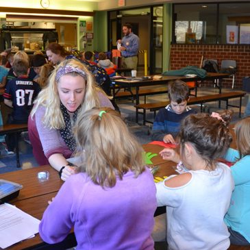 UMF elementary education students bring the first annual "Wonders of the Human Body" science fair to third-grade students at Cascade Brook School in Farmington.