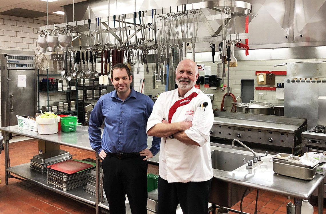 UMF food service leaders Adam Vigue and Doug Winslow