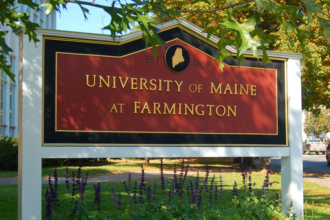 University of Maine at Farmington sign