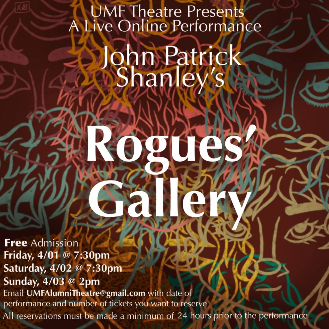 Poster for "Rogues Gallery" online theater performance