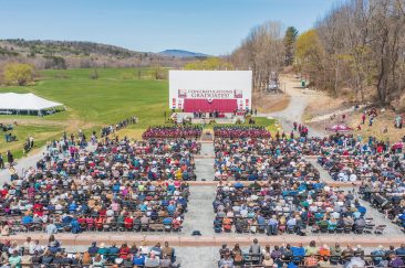 Scene from UMF's May 7 outdoor Commencement ceremony