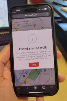 A key feature of the app is the virtual Friend Walk.